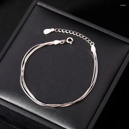 Lien Bracelets Simple Stretch Bracelet Pour Femmes Multi-Couche Mode Minimaliste Chaîne Bijoux Tout Match