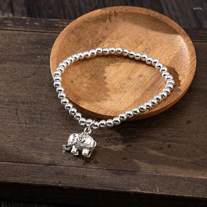 Bracelets à maillons Simple Vintage éléphant Bracelet pour femmes exquis creux FU mot pendentif chanceux mode amitié bijoux en gros