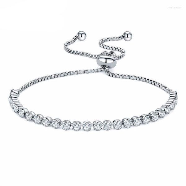 Bracelets à maillons scintillants pour femmes, brins de Tennis, romantique, en argent, bijoux de fête de luxe, acheter B161