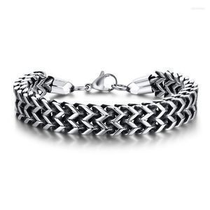 Link Armbanden roestvrij staal Franco armband Heren FoxTail vriendje geschenk