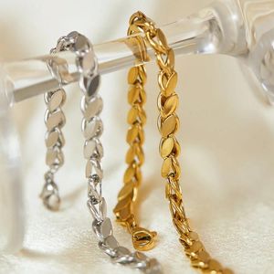 Bracelets de liaison en acier inoxydable Mode Mode Bracelet en or plaqué de haut grade Simple