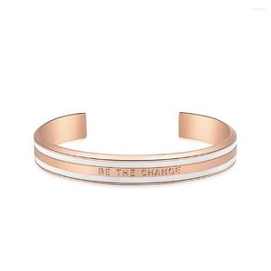 Link armbanden roestvrijstalen roségouden minimalistische inspirerende grave zijn het verandering van armband armband sieraden cadeau voor vrouwen