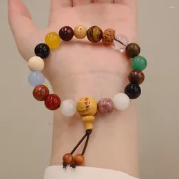 Bracelets à maillons Bracelet Bodhi à 18 graines de troisième génération, perles de bouddha multi-trésors à main