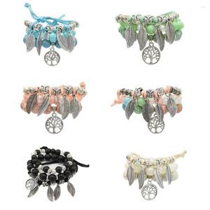 Link Armbanden Tibet Vintage Hars Kristal Armband Pulseras Etnische Sieraden Boho Meerlaagse Kraal Boom Van Het Leven Voor Vrouwen Mannen