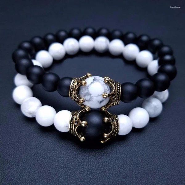 Bracelets à maillons en œil de tigre pour hommes, perle noire, cadeau pour acier inoxydable, pierre naturelle, chaîne sur la main, Hip Hop, blanc, vert