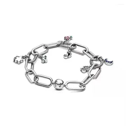 Bracelets de liaison TKJ 925 Collier en argent sterling Bracelet Bracelet pour femmes bijoux de la Saint-Valentin
