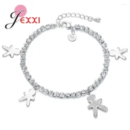 Bracelets de liaison Amitié de marque de qualité supérieure pour les bracelets pour enfants / femmes avec 925 Sterling Silver Perle Charm DIY Bijoux Accessoires