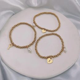 Bracelets à maillons tendance de tempérament minimal, en acier inoxydable plaqué or 18 carats, étoile papillon pour femmes et filles, bijoux cadeaux, vente en gros