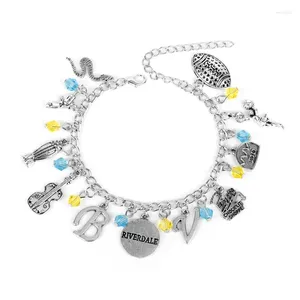 Lien Bracelets émission de télévision Riverdale série Chock'lit Shoppe Logo Bracelet à breloques guitare métal pendentif Bracelets pour hommes femmes cadeau