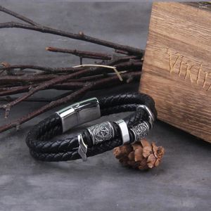 Lien Bracelets Vantage Norse Viking Hommes Femmes Amulette Runes Bracelets Réglable À La Main Tressé Corde Survie Bracelet Amant Bijoux