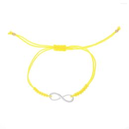 Braccialetti a maglie Bracciale intrecciato versatile in lega colorata con 8 caratteri per gioielli di coppie amiche Filo con simbolo dell'infinito