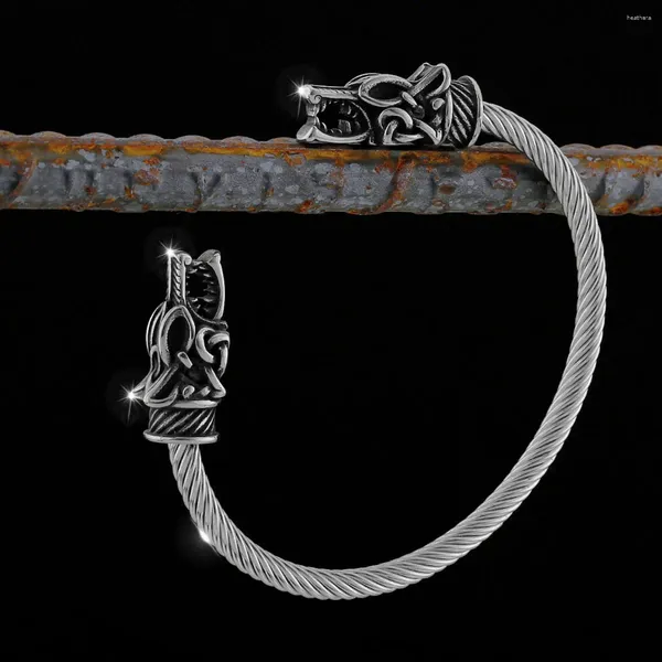 Bracelets à maillons Viking en acier inoxydable pour hommes, rétro, Animal, nordique, Hip Hop, mode, amulette, breloque Odin, bijoux, vente en gros