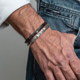 Link Armbanden Viking Tribal Arrow Manchet Klassieke Noorse Armband Mannen Roestvrij Staal Keltische Stijl