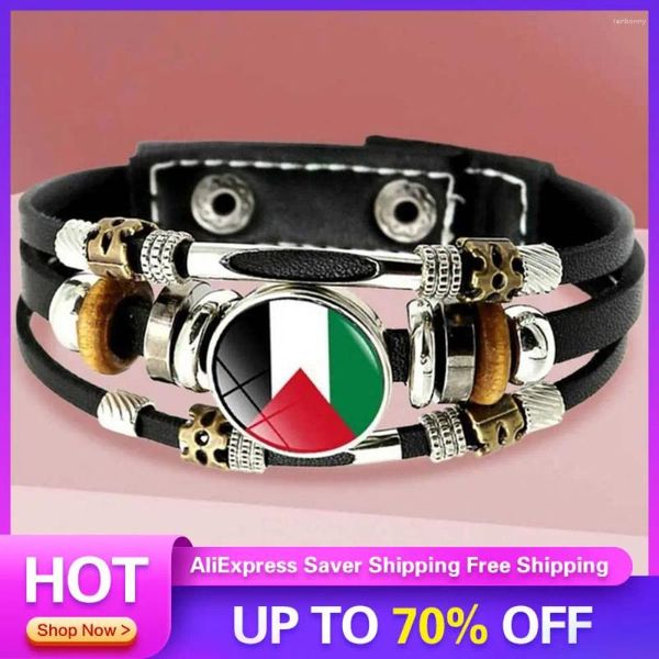 Bracelets à maillons Vintage, matériaux de haute qualité, bijoux et accessoires drapeau palestinien, Punk minorité rétro