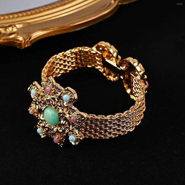 Bracelets à maillons Vintage mode plaqué or Bracelet géométrique bijoux pour femmes