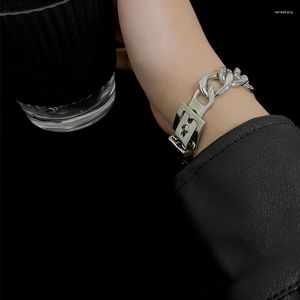 Lien Bracelets Vintage Géométrique Boucle De Ceinture En Métal Bracelet Pour Femmes Fille Hip Hop Punk Cool Cadeaux À La Mode Charme Accessoires Bijoux