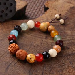 Link armbanden vintage natuurlijke 18 bodhi zaadarmband armband armband voor vrouwen mannen tibet boeddhistische gebed houtkralen charme amulet sieraden