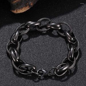 Link armbanden vintage roestvrijstalen staalketen mannen punk hiphop pols sieraden mode mannelijke armbanden hand vriendje cadeau gs0118