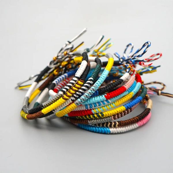 Bracelets de liaison bracelet tissé tricolore de filet
