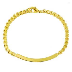 Lien Bracelets En Gros 24k Or Bracelet Boîte De Mode Chaîne À La Main Pour Femmes Hommes Bijoux De Luxe