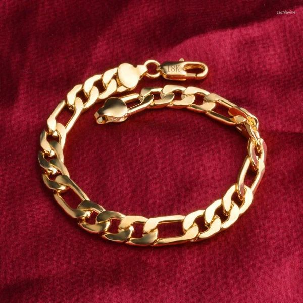 Bracelets de liaison en gros de la mode noble couleur argent or 8 mm hommes femmes bracelet charme chaîne de mariage chaîne bijoux de haute qualité