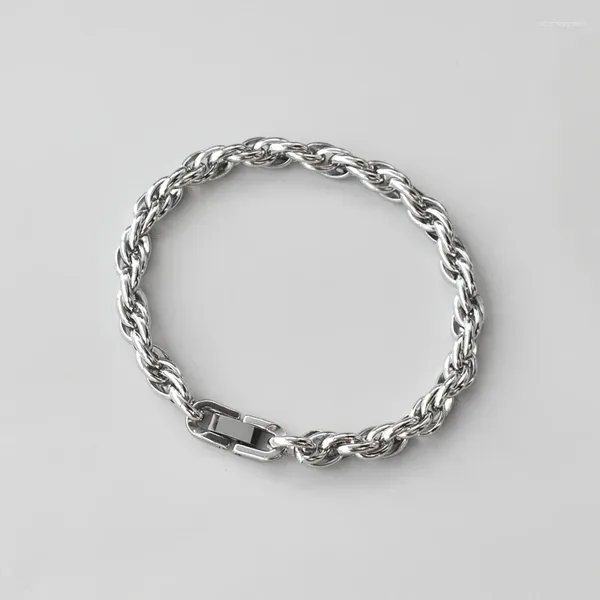 Bracelets à maillons en acier inoxydable, couleur argent, chaîne de bijoux pour hommes et femmes, 7MM, haute qualité, cadeau de saint-valentin, beau prix d'usine, vente en gros