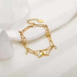Lien Bracelets SAUVAGE GRATUIT Acier Inoxydable Double Couche Cristal Pendentifs Pour Femmes Glamour De Luxe Déclaration Bijoux Cadeau