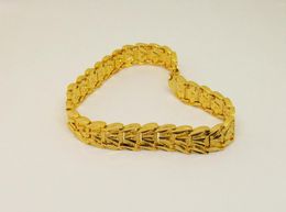 Bracelets de liaison bracelet en forme de Ve femme en laiton pur plaqué avec de vraies pièces d'or brazalete en forma de V