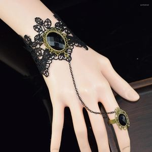 Link armbanden dames vintage steampunk handschoenen pols manchet uitrusting meisjes Victoriaans kostuum een armband sieraden accessoires kanten handkleding