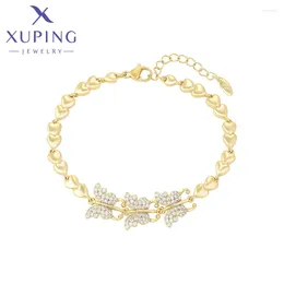 Lien Bracelets Xuping bijoux arrivée élégant couleur or clair papillon Bracelet pour les femmes cadeau X000710375