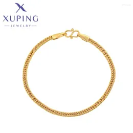 Bracelets de liaison xuping bijoux mode bracelet couleur or jaune de haute qualité pour les femmes écoliers noël exquis gift gift x000667703