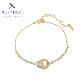 Bracelets de liaison xuping bijoux mode bracelet de couleur claire en pierre cristalline de haute qualité pour les femmes de Noël de Noël de Noël x000705080