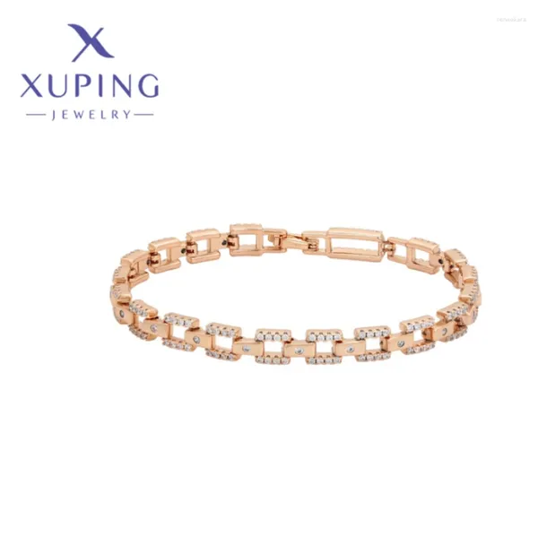 Link Pulseras Xuping Joyas Fashion Pulsera de alta calidad con color de oro para mujeres Regalos de amigos de Navidad X000441714