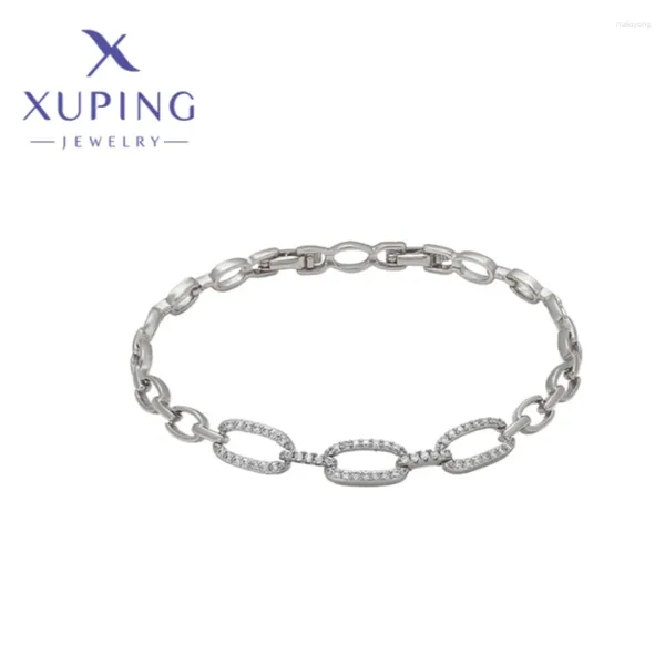 Link Bracelets Xuping Jewelry Fashion de alta calidad Mujeres platinas de platino para colegiala de fiesta de Navidad Regalos X000684383