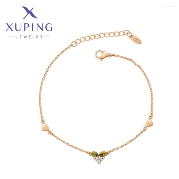 Link Bracelets Xuping Jewelry S Diseñador de moda de alta calidad Estilo elegante Regalos de deseos de Navidad para mujeres A00791654