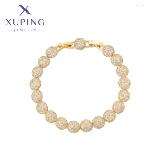 Link Pulseras Xuping Joyas de moda Exquisito Elegante Gold Gold Color de oro Cumpleaños de Navidad Regalos X000027119