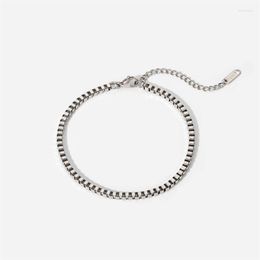 Bracelets à maillons Youthway boîte à la mode chaîne en acier inoxydable Design Noble joli Bracelet pour hommes femmes bijoux cadeau 2023