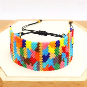 Lien Bracelets ZHONGVI Miyuki Perles Bracelet Pour Fille Bohème Couleur Bijoux À La Main Japonais Rocailles Pulsera Réglable Wrap Gifs