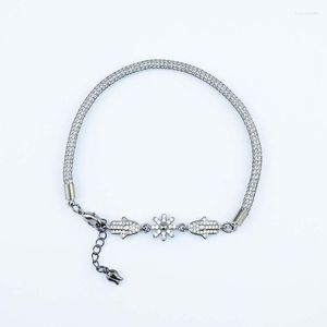 Link armbanden zirkoon micro-ingelegde kristal koper kokkele buckle mannelijke en vrouwelijke mode joker diy slang gevlochten touwpaar armband