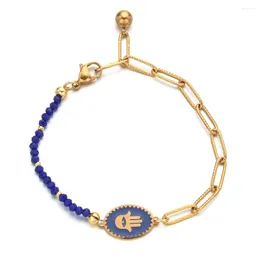 ZMZY – Bracelets à maillons tendance en acier inoxydable pour femmes et filles, couleur or, chaîne cubaine, boule ronde, bijoux plaqués 18K