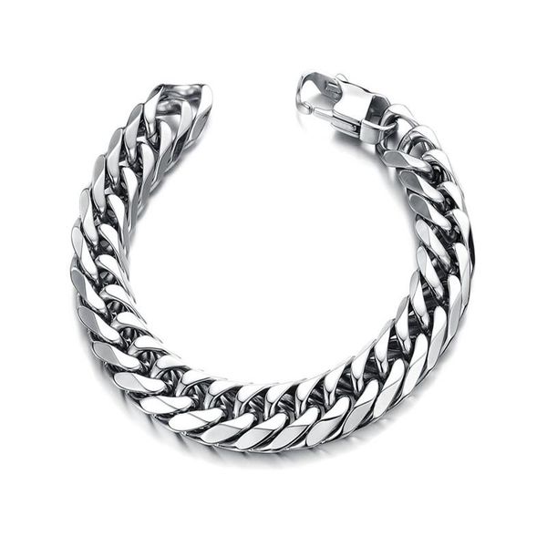 Lien, chaîne 1 PC hommes Cool Love modèles titane acier personnalité charme carré boucle Bracelet