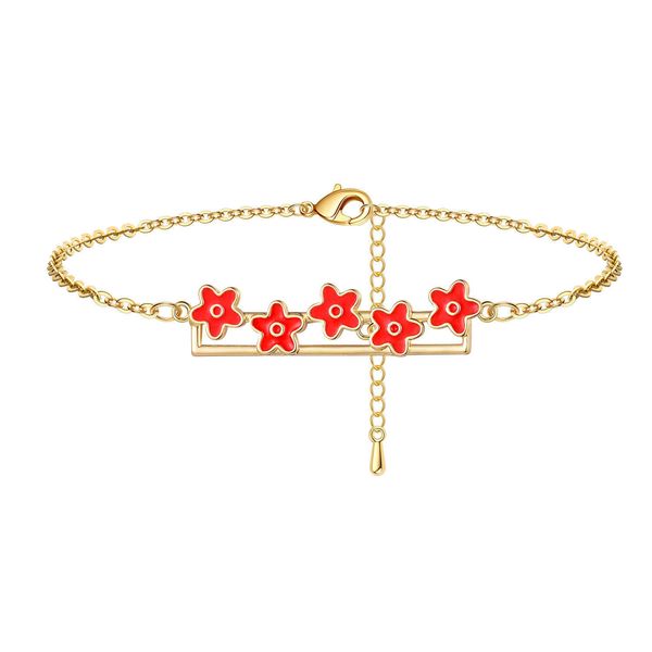 Chaîne à maillons Plaqué Or 14K Charme Manchette Bracelets Réglables Bracelets Mode Modèles Féminins Super Flash Bijoux pour Femmes Filles G230208