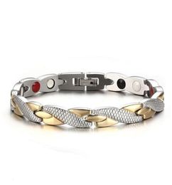 Chaîne de liaison 1pcs Aimments de thérapie électrique Bracelets de magnétite Bracelets Bangles Men de santé Bijoux Bracelet magnétique sain pour femmes7026312