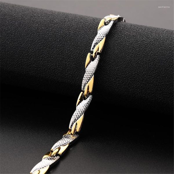 Lien chaîne 2022 Dragon motif torsadé sain aimant magnétique Bracelet pour femmes puissance thérapie aimants Bracelets Bracelets hommes