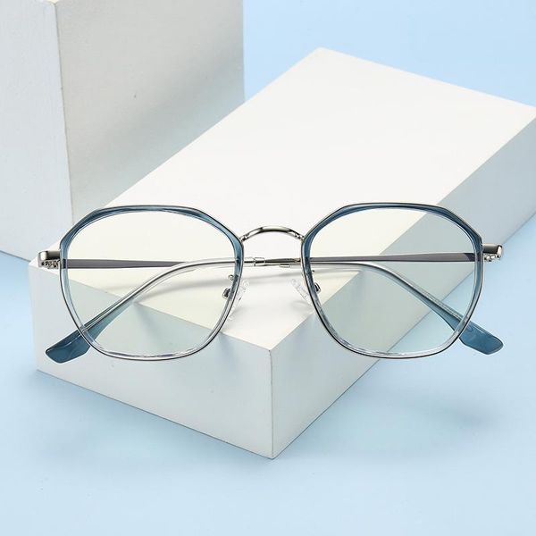 Link, Chain 5080 Gilt TR90 Lunettes anti-lumière bleue Protection des yeux d'ordinateur Lentille plate décorative