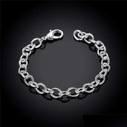 Link Chain 925 Sterling Sier 8-inch basisketen Bracelet voor vrouw charme bruiloft verloving mode feest sieraden 1277 t2 drop deliv dhpzj