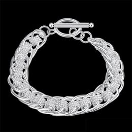 Link Chain 925 Sterling Sier Lady Chain armband vele cirkel bedelarmbanden sieraden voor vrouwen mannen groothandel bruiloft gi dhseller2010 dhopm