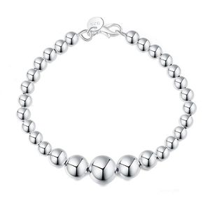 Lien, chaîne 925 en argent Sterling boule forme perles Popcorn Bracelet pour les femmes mariage fiançailles fête bijoux de mode