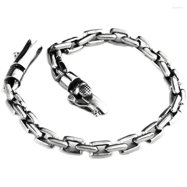 Chaîne à maillons 925 Bracelet en argent sterling tendance pour hommes léger luxe haut de gamme niche épaisse industrie lourde accessoires de bijoux de mode Fawn22