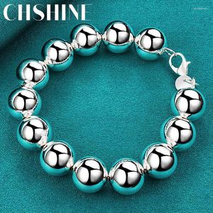 Chaîne à maillons en argent Sterling 925 boule ronde 14mm Bracelet de perles pour femmes homme mode fête de mariage breloque bijouxlien Lars22